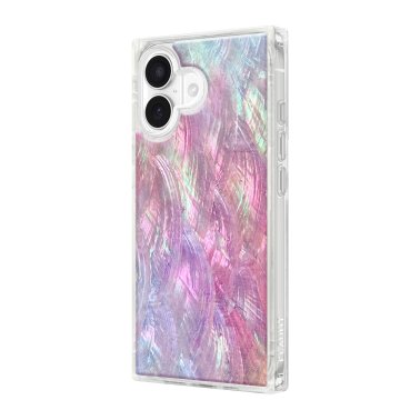 FLAUNT | Square MagSafe iPhone 17 Case - Pink Mother of Pearl | FT057426