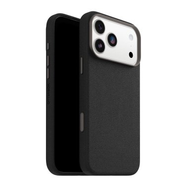OtterBox | Symmetry Cactus Leather iPhone 17 Pro Max w/MagSafe + Camera Control Case - Noir - Ash | 77-99060
