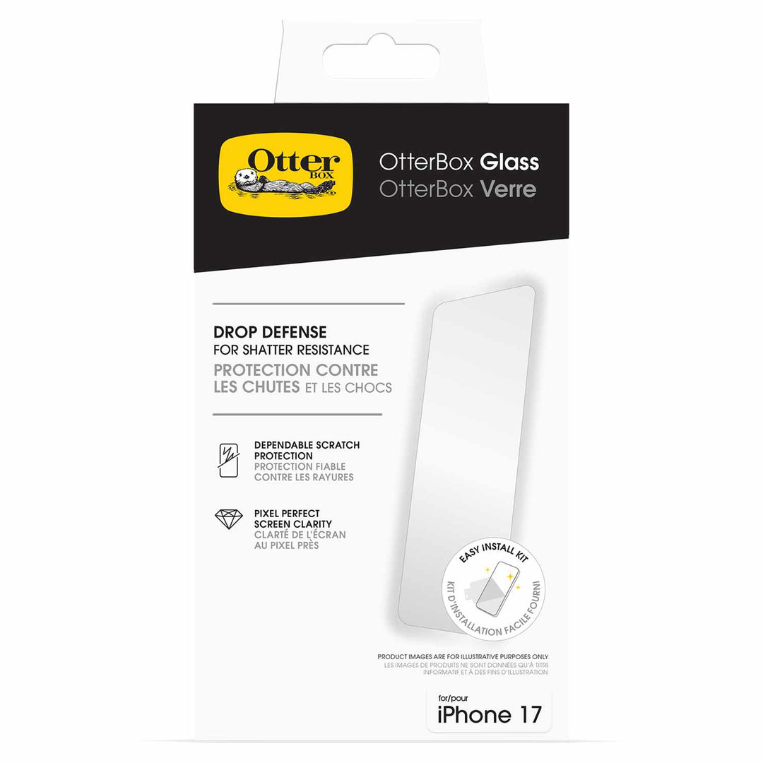 OtterBox | Glass Screen Protector iPhone 17 /17 Pro /16 Pro in Bulk Packaging  - Clear | 77-98676