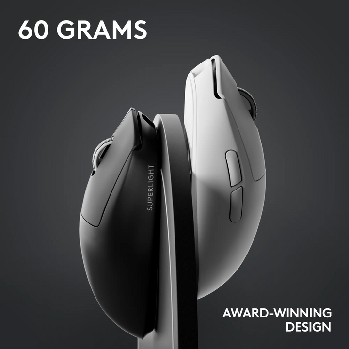 Logitech | G PRO X Superlight 2 44000 DPI 8K Polling Wireless HERO 2 Sensor 60g Pro-Grade Mouse - White | 910-006636