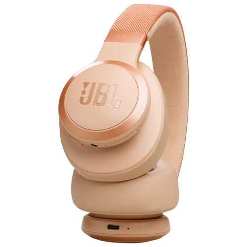 JBL | Live 770NC Over-Ear Noise Cancelling Bluetooth Headphones - Sandstone | JBLLIVE770NCSATAM