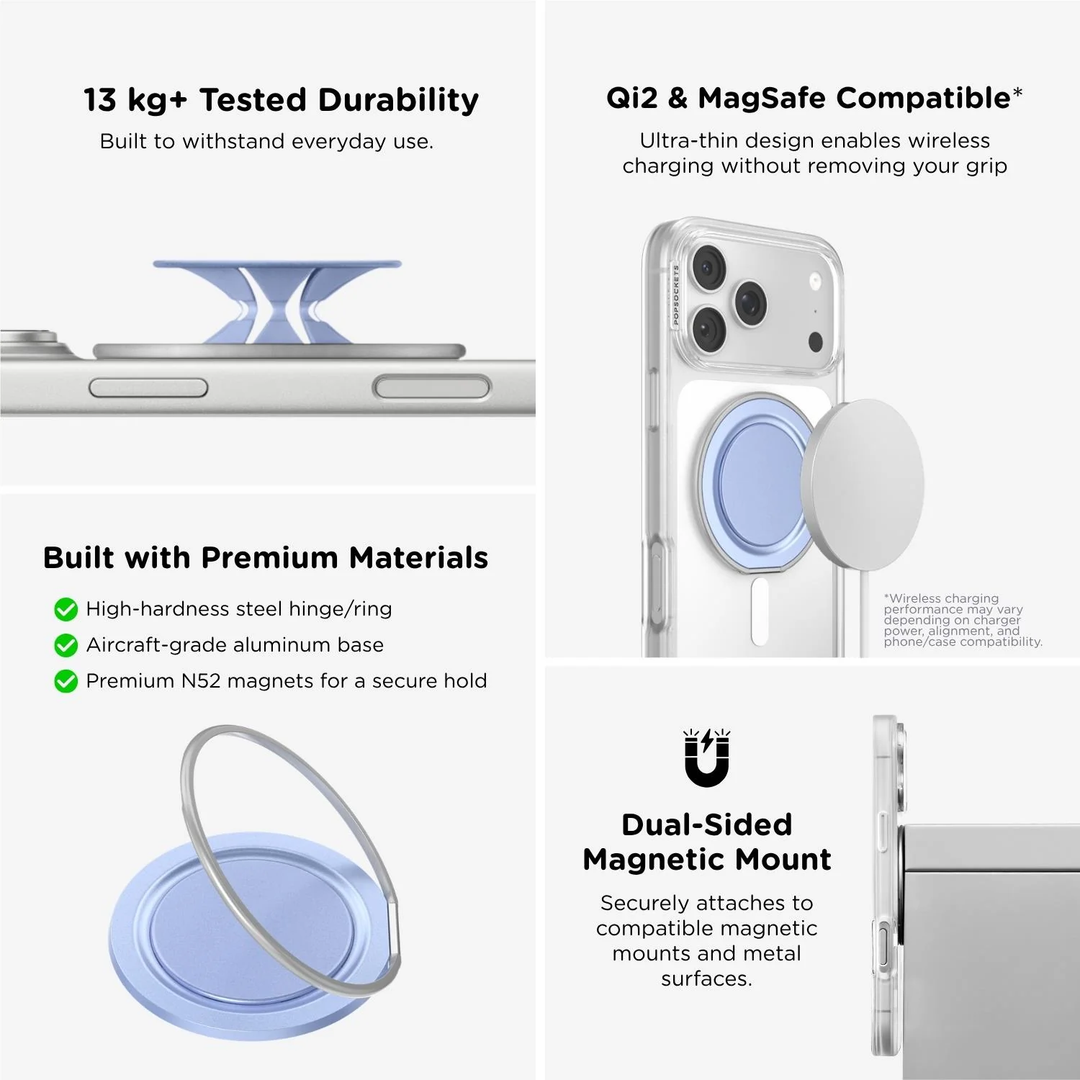 PopSockets | MagSafe Low-Pro Grip - Blue Aura | PS-809726