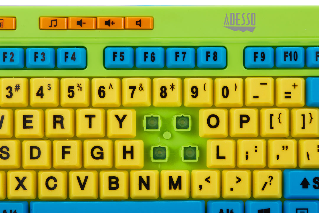 Adesso | Antimicrobial Desktop Multimedia Keyboard & Mouse Combo for Kid | AKB-132DB