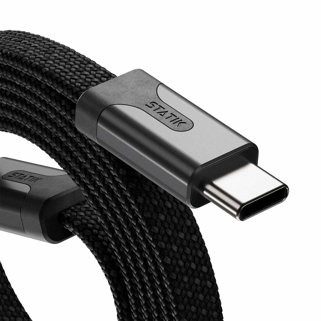 Statik | MagStack Slim Pro Charge/Sync Cable USB-C to USB-C 6.6ft 100W - Black | PUP04956FTCCBLKCA