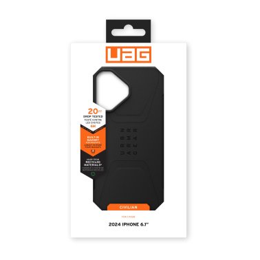 UAG | Civilian MagSafe Case iPhone 16 - Black | 15-13181