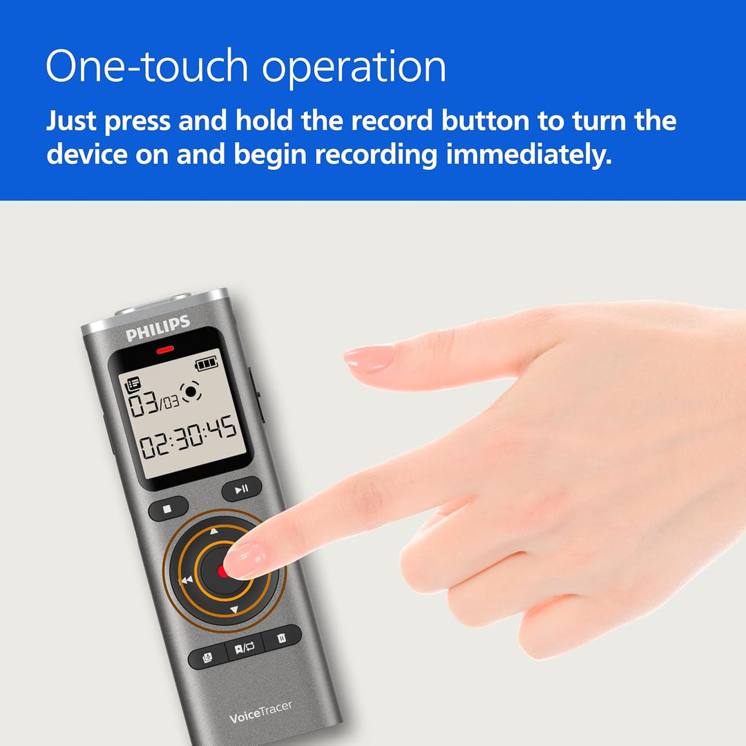 Philips | VoiceTracer digital recorder with 8GB memory | DVT1170/00