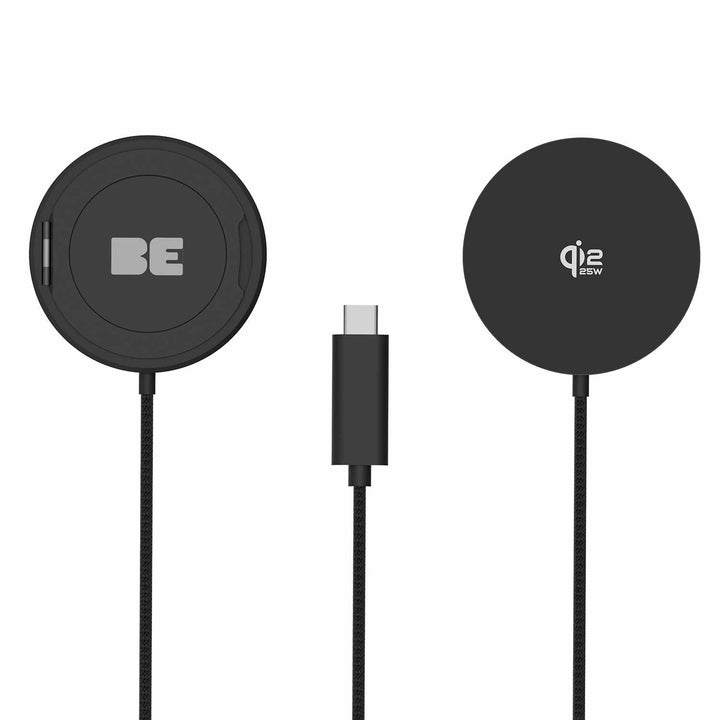 Blu Element | PowerPuck25 Wireless Charger with Kickstand Qi2.2 25W - Black | BEWCQi22PB