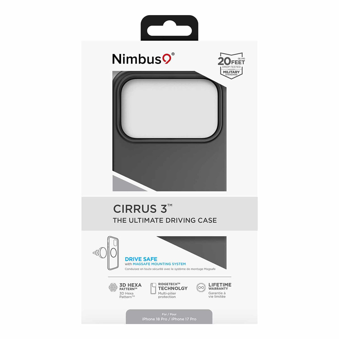 Nimbus9 | Cirrus 3 MagSafe Case iPhone 18 Pro /17 Pro - Black | N9C3IPH18PROBLK