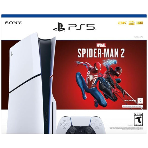 Sony | PlayStation 5 - Slim Standard Edition (Disc Console) - Marvel's Spider-Man 2 Bundle | 1000039813