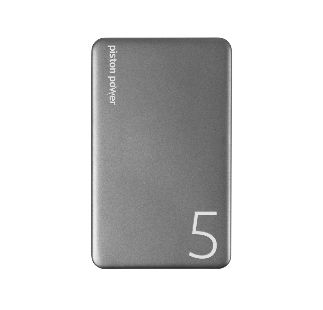 SO LOGiiX | Piston Power 5000 mAh Aluminum Power Bank - Graphite Grey | LGX-13668