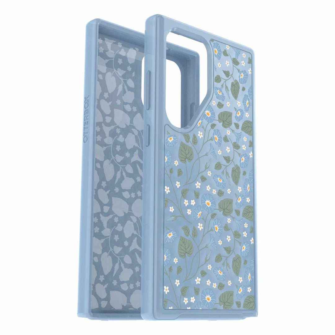 Otterbox | Symmetry Series Case Samsung Galaxy S24 Ultra - Clear/Blue (Dawn Floral) | 77-94613