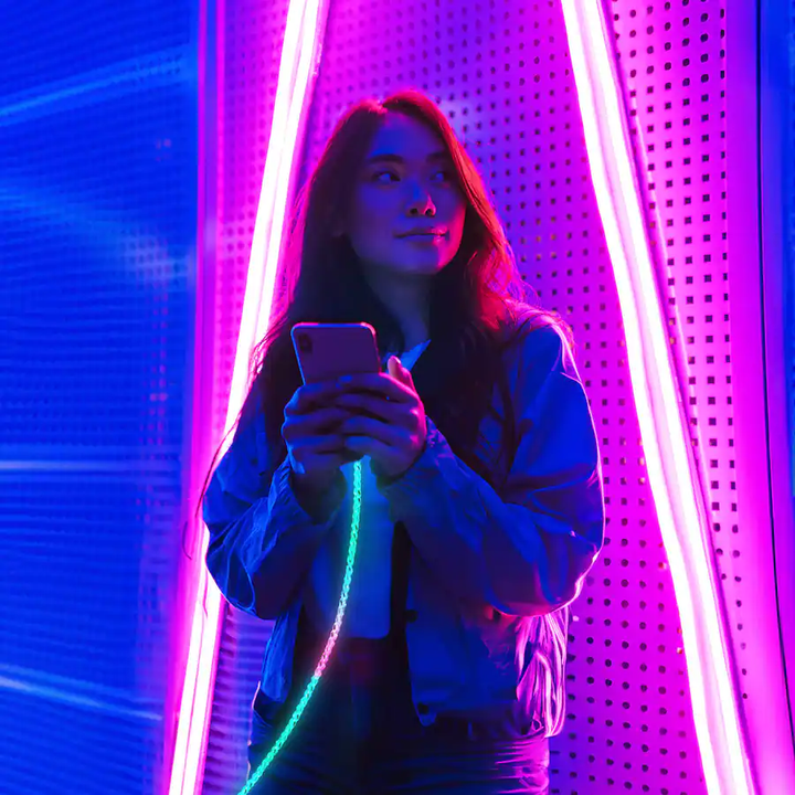 Helix | Lucid Charge LED Lightning to USB-C Cable - Multi-Color | ETHCLTLED