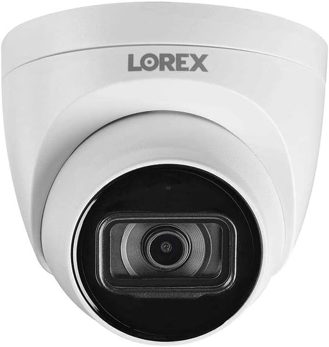 Lorex | Fusion Series 4K Camera Capable 8 Cameras - 2TB Wired NVR System with A14 IP Dome Cameras - White | N4K2-88WD-6