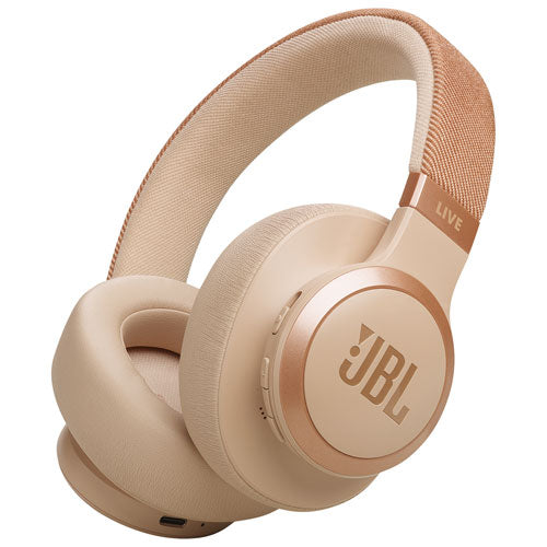 JBL | Live 770NC Over-Ear Noise Cancelling Bluetooth Headphones - Sandstone | JBLLIVE770NCSATAM