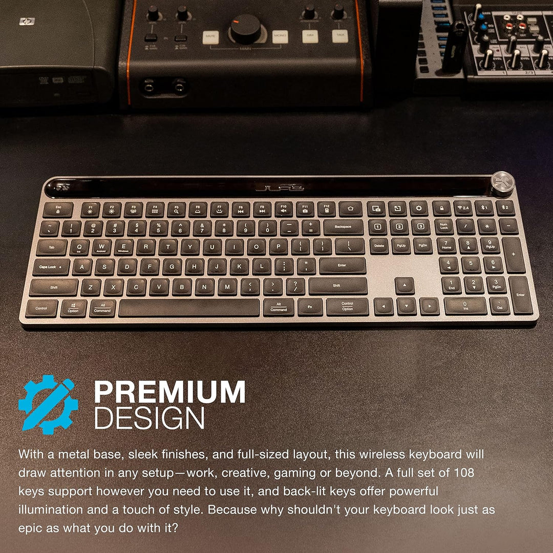 JLAB | Epic Bluetooth Wireless IlluminatedKeyboard- Black  | IFCKEPICKEYRBLK4