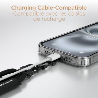 HyperGear | TECHcessories Universal Crossbody Phone Strap - Black Braided Rope | 16282