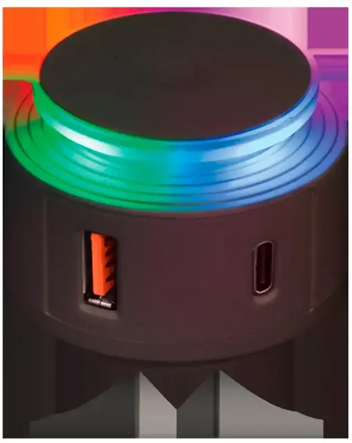 Helix | Lucid Charge LED Wall Charger Multi-Color - Black | 101-1618