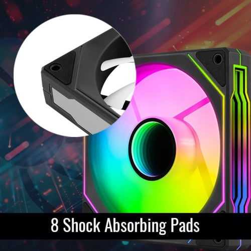 AeroCool | Phantom M-3 120mm PWM Cooling FanThree-sided Infinity Mirror ARGB Design - Black | ACF3-MR11237.11