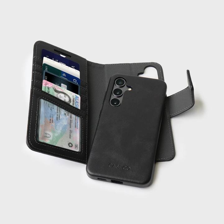 Caseco | 5th Ave Wallet Folio Case (5 Card Slot) Samsung Galaxy S24 FE - Black | C31D3-01