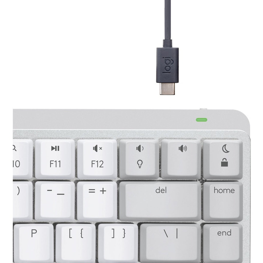 Logitech | MX Mechanical Mini for Mac Compact Wireless Mechanical Clicky Switch Keyboard for macOS/iPadOS/iOS with Backlit Keys - Pale Gray | 920-010553