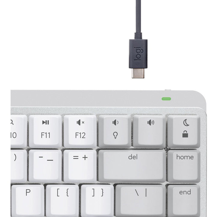 Logitech | MX Mechanical Mini for Mac Compact Wireless Mechanical Clicky Switch Keyboard for macOS/iPadOS/iOS with Backlit Keys - Pale Gray | 920-010553