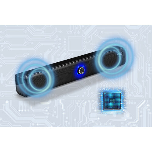 Adesso | Xtream S6 Bluetooth and 3.5mm Stereo Multimedia Soundbar Speaker - Black | XTREAM S6