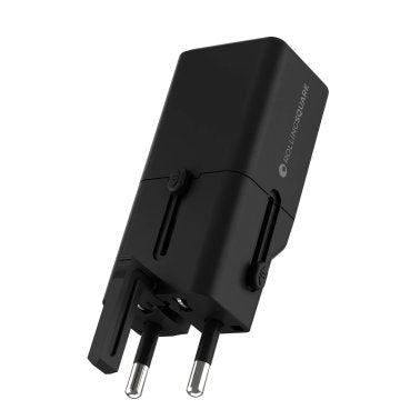 Rolling Square | 30W Pocket Travel Adapter USB-C Wall Charger - Black | TRAV30R