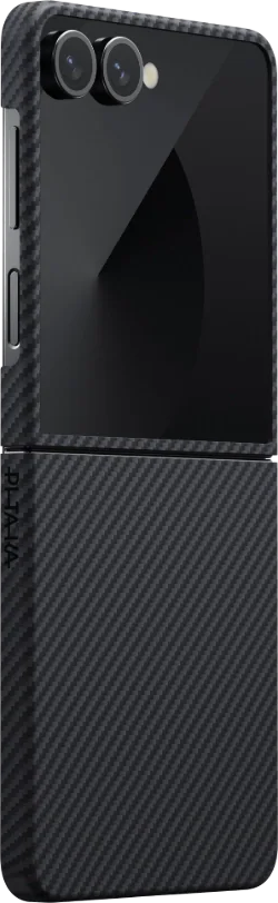 Pitaka | Ultra-Slim Case For Galaxy Z Flip7 - Black/Grey | FBFLIP7