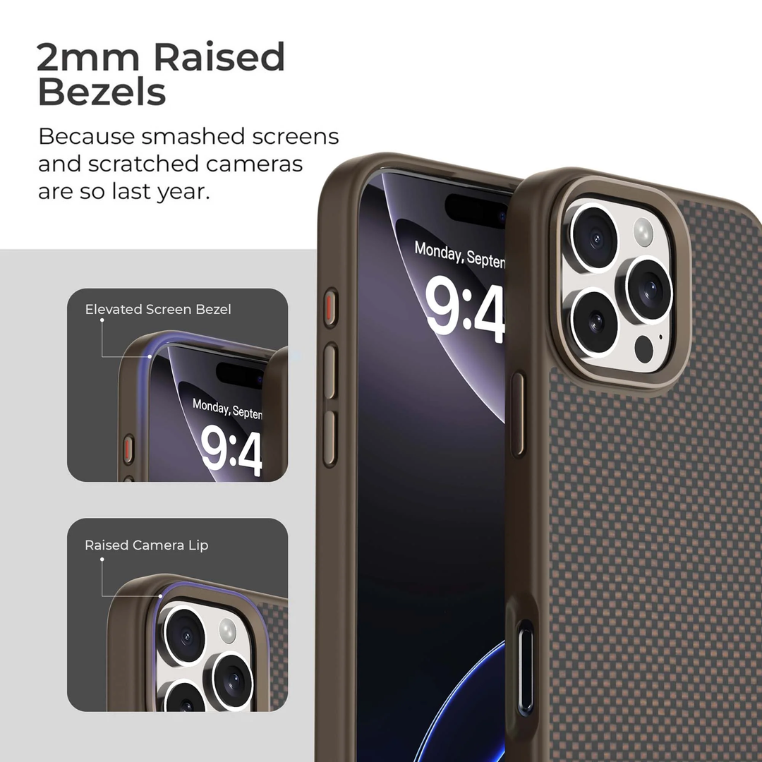 Caseco | Aramid Fiber Weave Pattern iPhone 16 Pro Max - Brown | C28D2-55
