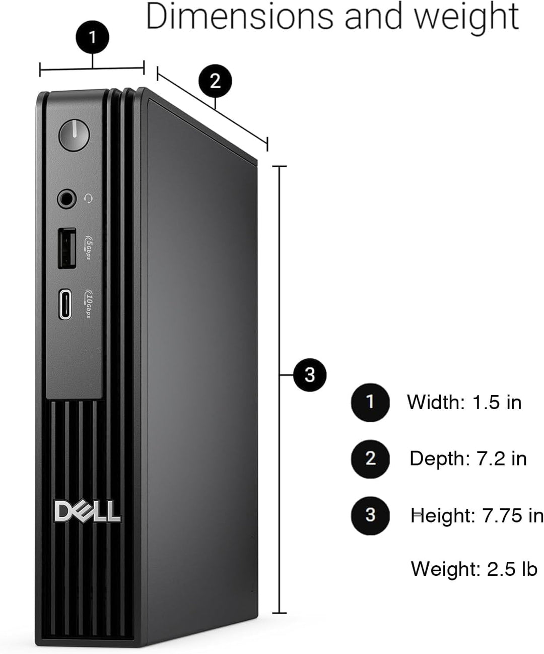 Dell | Pro Micro Desktop Ultra 5 235T 32GB DDR5 512GB Wifi BT W11 Pro 3YR Onsite