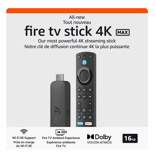 Amazon | Fire TV Stick 4K Max Media Streamer with Alexa Voice Remote Wifi 6 | 53-026436
