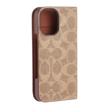 Coach | Folio Signature C Case iPhone 16 - Tan | 15-13358