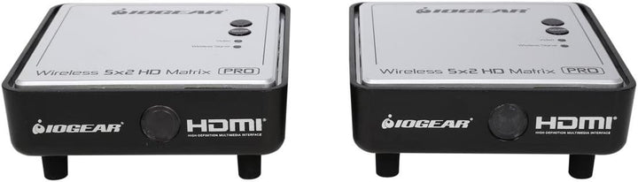 IOGEAR | Long Range Wireless 5x2 HDMI Matrix PRO with 1 Additional Receiver | GWHDMS52MBK2
