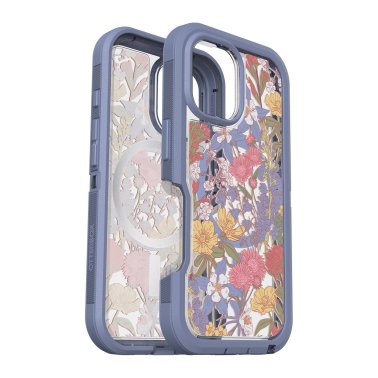 OtterBox | Defender XT Pro w/ MagSafe Series Case iPhone 16 - Clear Purple Wildflowers | 77-96078