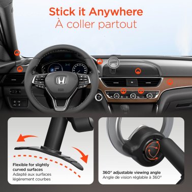 HyperGear | Mag Grip Pro Magnetic Phone Mount w/Adhesive Base - Black | 16136