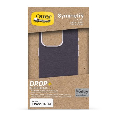 Otterbox | Symmetry Cactus Leather w/MagSafe case iPhone 15 Pro - Purple (Plum Luxe) | 15-12619
