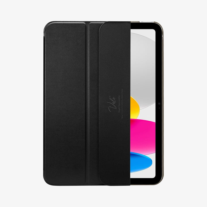 Spigen | Smart Fold Velo Vegan Faux Leather iPad 10.9 10th Gen (2022) - Black | ACS05309