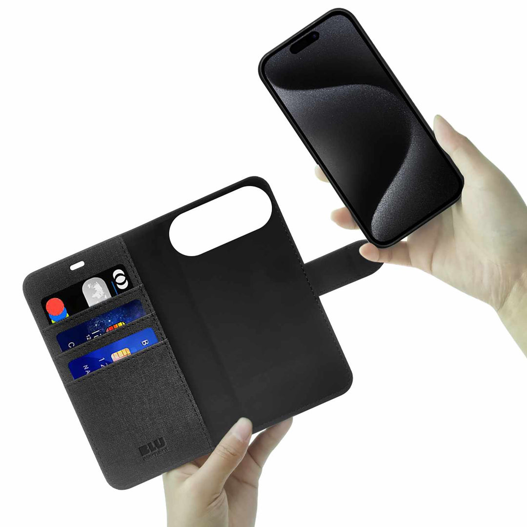 Blu Element | Folio 2-in-1 MagSafe iPhone 17 Air Case - Black | BEFMS17B4