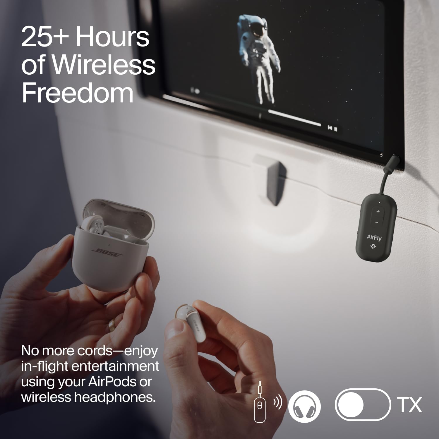 Twelve South | AirFly Pro 2 Bluetooth Adapter for Airplane Pair 2