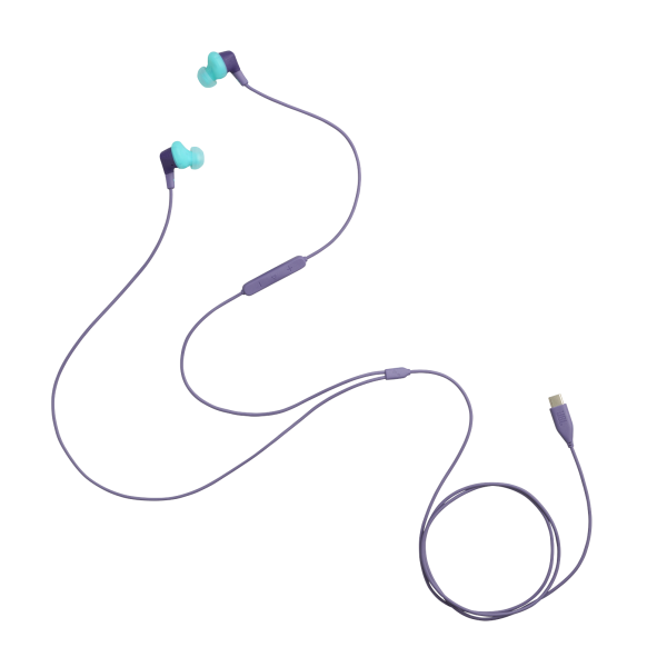 JBL Endurance Run 3C in-Ear Headphones with USB-C - Purple | JBLENDURRUN3CPURAM