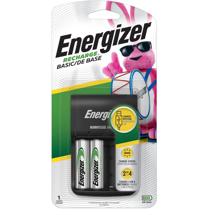 Energizer | RECHARGE Value Charger with 2 AA | CHVCWB2