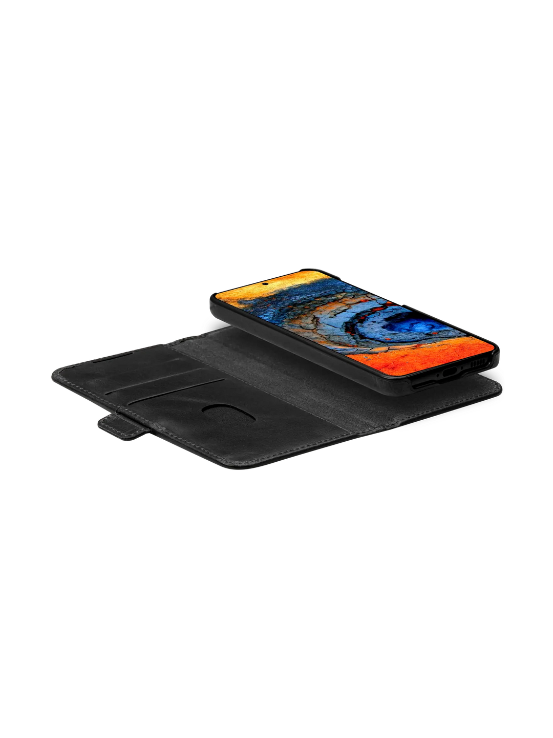 //// Dbramante1928 | Lynge 2-in-1 Wallet Qi2 Case for Samsung S25 - Black | LMSSGTBLU770