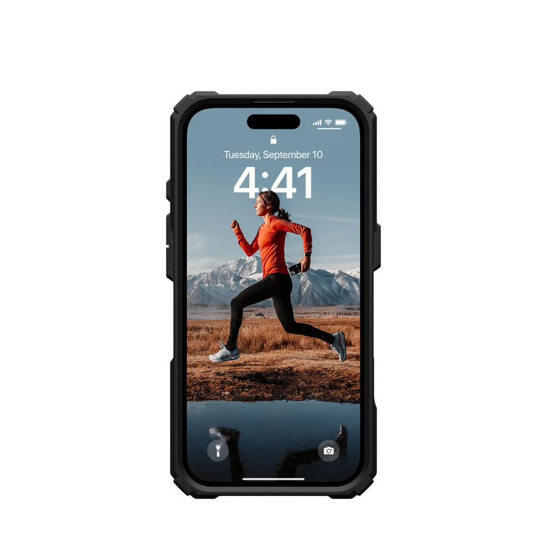 //// UAG | Plasma XTE Kickstand MagSafe Case iPhone 16 - Black/Orange | 15-13189