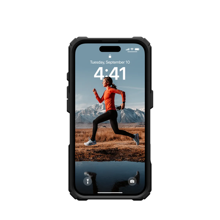 //// UAG | Plasma XTE Kickstand MagSafe Case iPhone 16 - Black/Orange | 15-13189