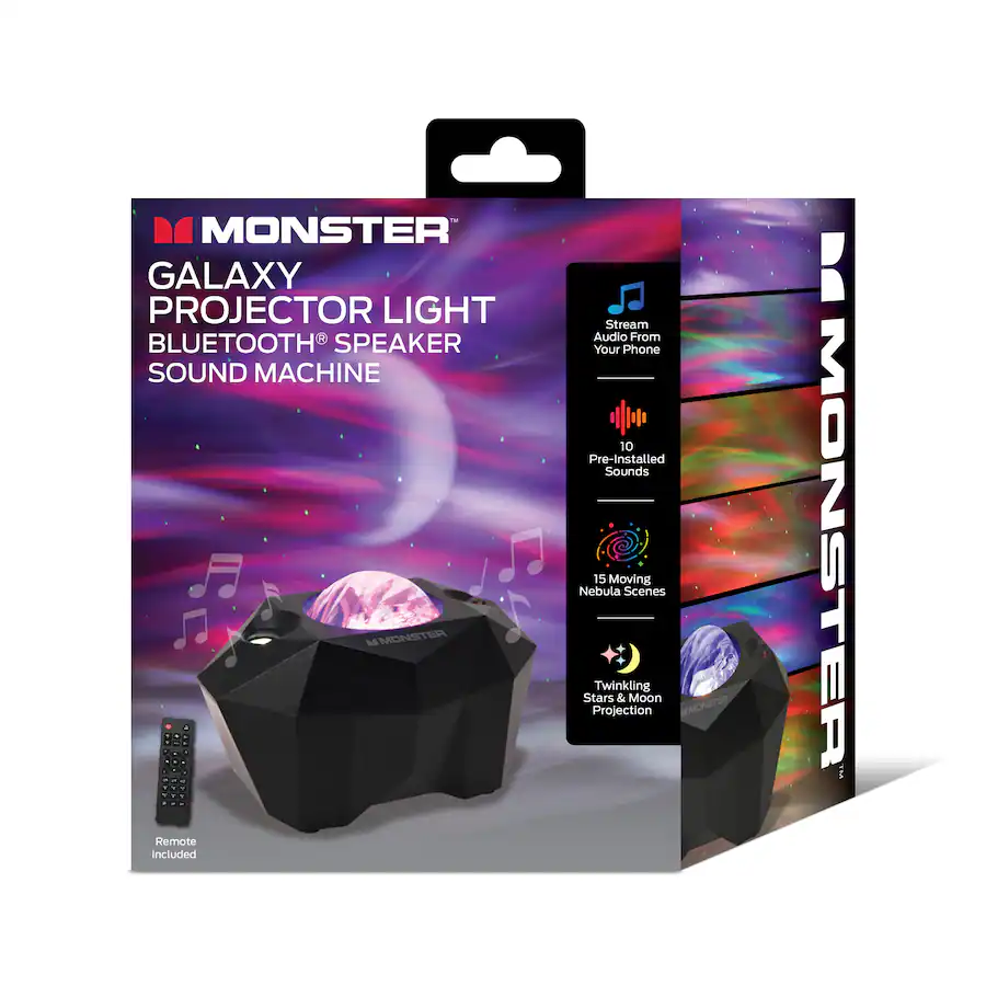 Monster | Bluetooth Sound Machine Galaxy Light | MNO7-2001-BLK