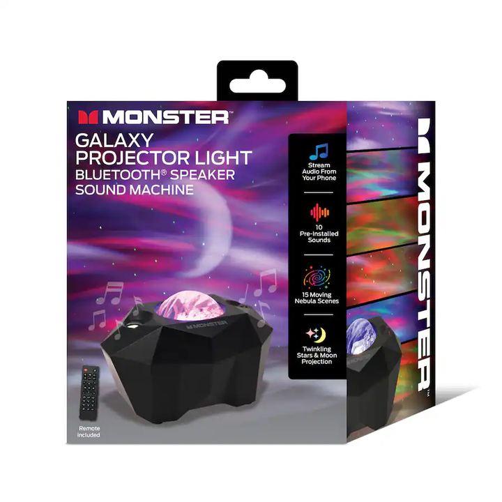 Monster | Bluetooth Sound Machine Galaxy Light | MNO7-2001-BLK