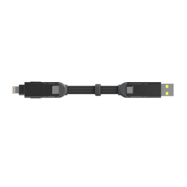 Rolling Square | inCharge XS-240W 4in1 Ultra Fast Charging Keyring Cable - Grey | XS01R