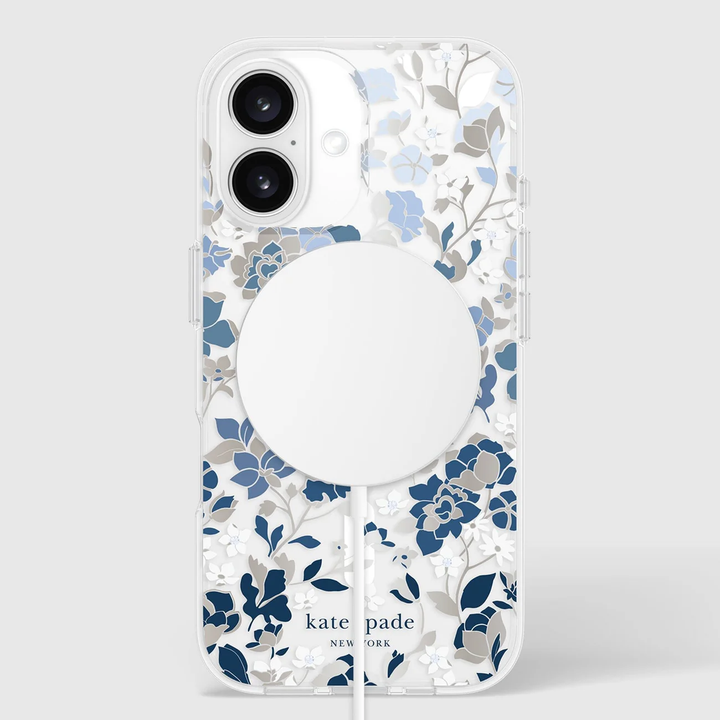 Kate Spade | Protective Prints MagSafe Case iPhone 16 - Flowerbed Blue | 15-13241