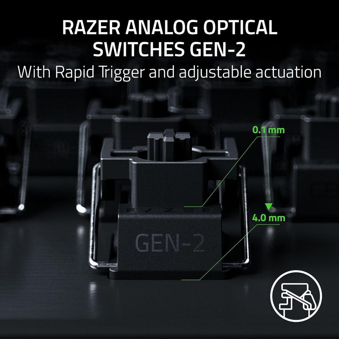 Razer | Huntsman V3 Pro 8KHz Full Size Wired Analog Optical Linear Switch Gaming Keyboard with Snap Tap - Black | RZ03-05530200-R3U1