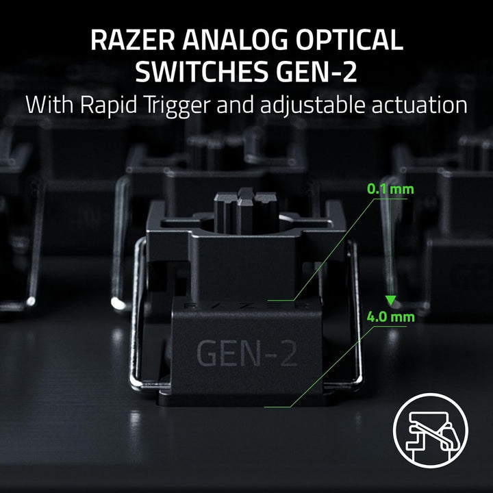 Razer | Huntsman V3 Pro 8KHz Full Size Wired Analog Optical Linear Switch Gaming Keyboard with Snap Tap - Black | RZ03-05530200-R3U1